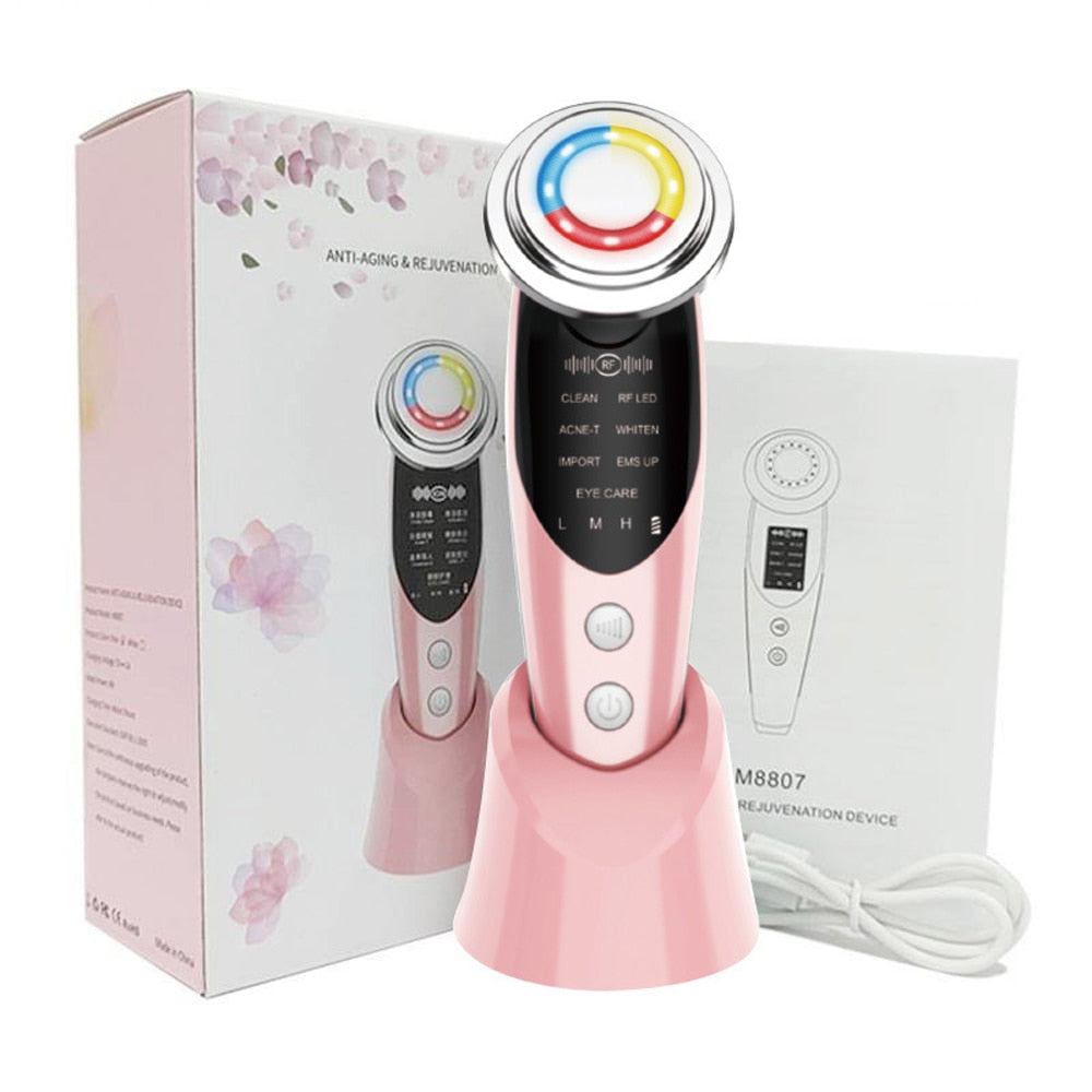 7 in 1 Face Massager RF Microcurrent Mesotherapy