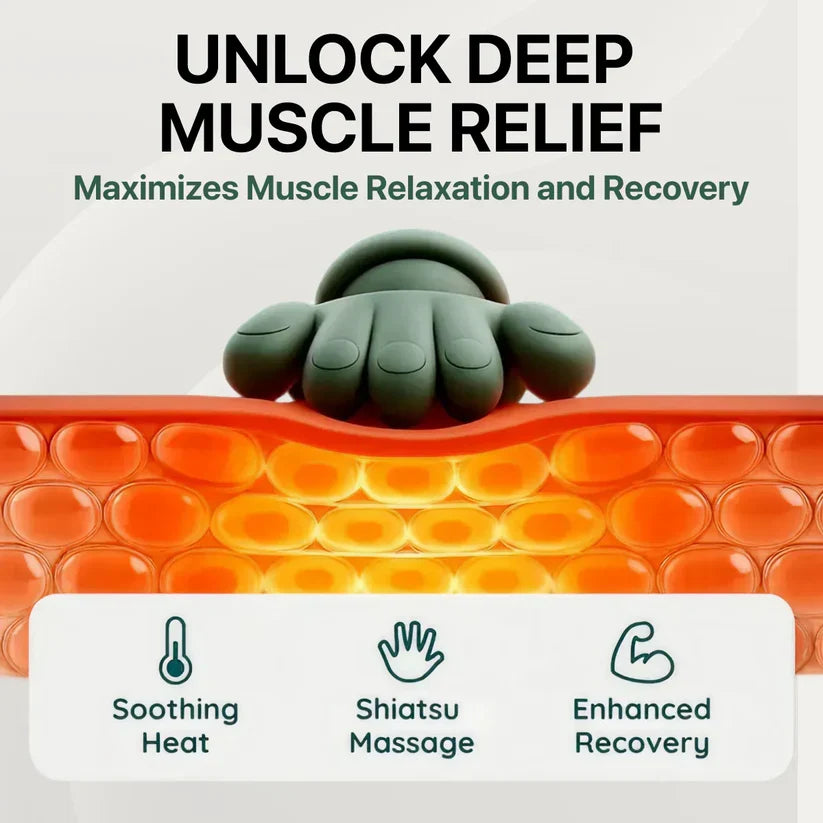 Hand-shaped Trapezius Massager with Heat Therapy
